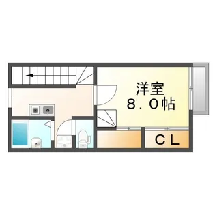 レオパレスエクレール【0202号室】の間取り