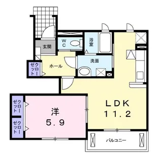 ベル フィオーレC【102号室】の間取り
