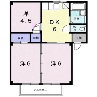 シティハイツみのかみA【0201号室】の間取り