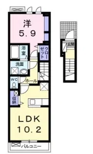 シャルム【0204号室】の間取り
