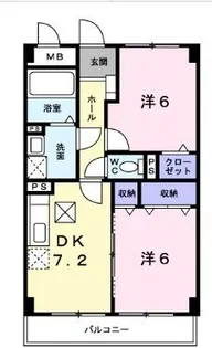 ボナールフェンテ【0202号室】の間取り