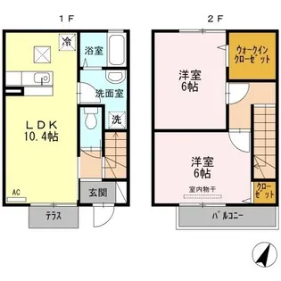 ルミエール柳津【0102号室】の間取り