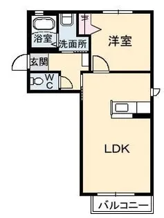 ベルソー【201号室】の間取り