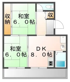 ビレッジハウス能島1号棟【0502号室】の間取り