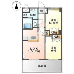 アサヒ【0201号室】の間取り