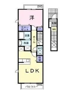 ブルー イン グリーン【0205号室】の間取り