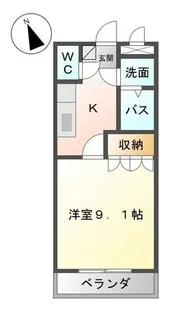 ソレイユ曙【106号室】の間取り