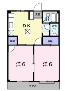 エルディムフジイ【0102号室】の間取り