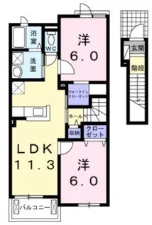 ラブリーグレイス【0204号室】の間取り
