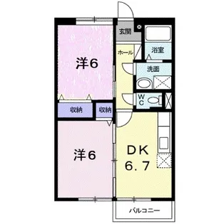 ピュアハウスユウ【202号室】の間取り