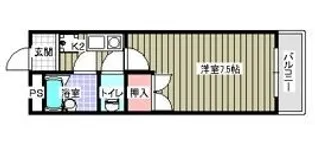 エメローズ丸之内【203号室】の間取り