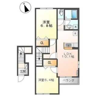 ディアたちばな【0205号室】の間取り