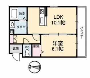グランベレオ今津【0303号室】の間取り