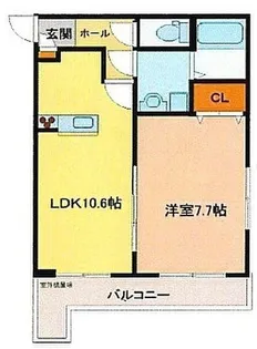 メゾンヒカリエ【0402号室】の間取り