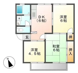 ジュネスハイム C【201号室】の間取り