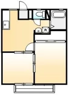 サンライフ高屋 A【203号室】の間取り