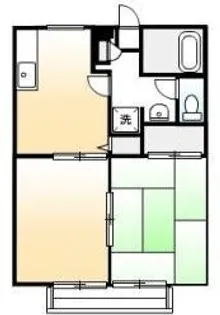 ジュネス新涯 A【202号室】の間取り