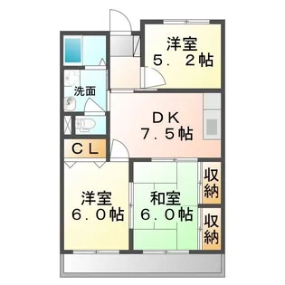 サン オーレやなもと【0206号室】の間取り