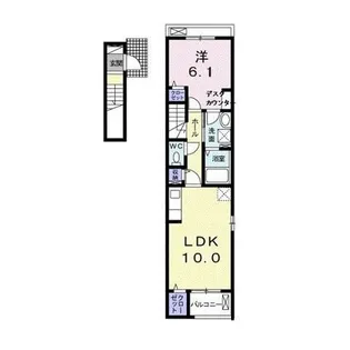 インサイドシーⅣ【0201号室】の間取り