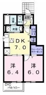 ベーネソプラ A【103号室】の間取り