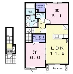 メゾン・チトセA【0203号室】の間取り