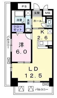 ヴィアーレ 光南【0307号室】の間取り