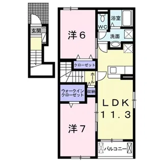 ニューサニーB【0201号室】の間取り