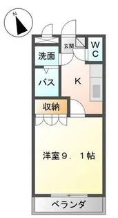 ソレイユ曙【0205号室】の間取り