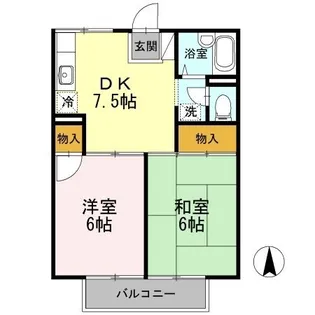 プレジール高須 A棟【0201号室】の間取り