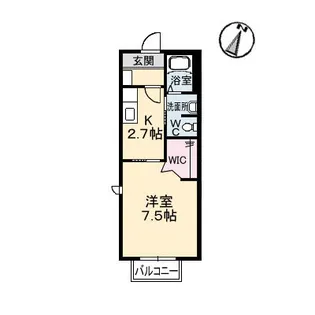 シャーメゾン長江【0202号室】の間取り
