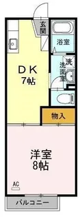 メゾンマキモト【0102号室】の間取り