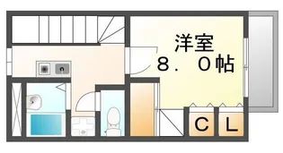 レオパレスコンフォート山手A【203号室】の間取り