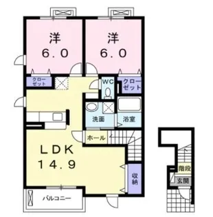 アンジュベル【0201号室】の間取り