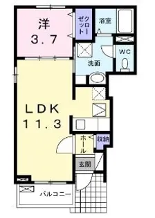 プリーマクラッセⅠ【102号室】の間取り