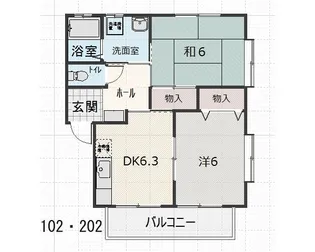 小笠原ハイツA【202号室】の間取り