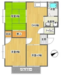 西江コーポ A【102号室】の間取り