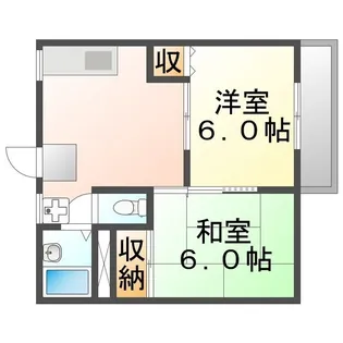 花登ハイツ【202号室】の間取り