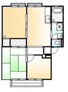 グレース山手 B【201号室】の間取り