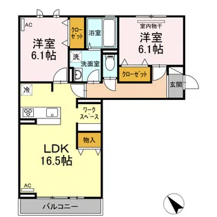ローズ多治米【0303号室】の間取り