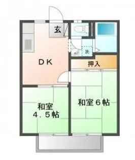 メゾンレスポワール A【201号室】の間取り