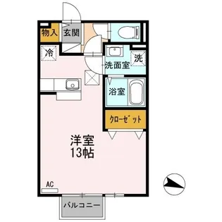 クレドール東尾道【206号室】の間取り