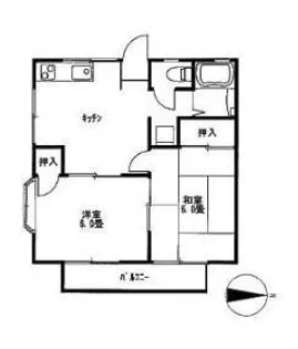 ヴィラ幸陽Ⅰ【201号室】の間取り