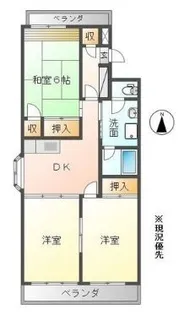 サンハイツ木ノ浦【405号室】の間取り