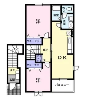 コージーハウス石井C【0203号室】の間取り