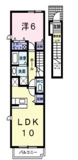 カーサフェリーチェC【202号室】の間取り