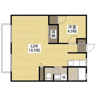 パナハイツ水越【201号室】の間取り