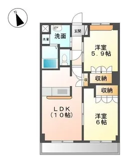 プリマヴェーラ【0102号室】の間取り