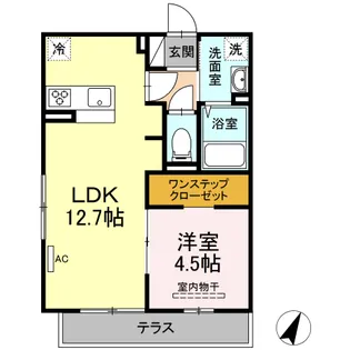 グランドポルト【0105号室】の間取り