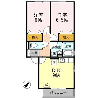 シャトレー21 B棟【0201号室】の間取り