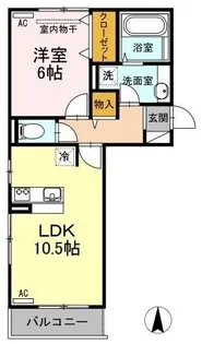 アメニタ【0203号室】の間取り